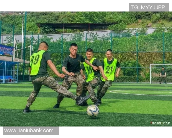 军营足球激情四射团结奋进展现军人风采与团队精神